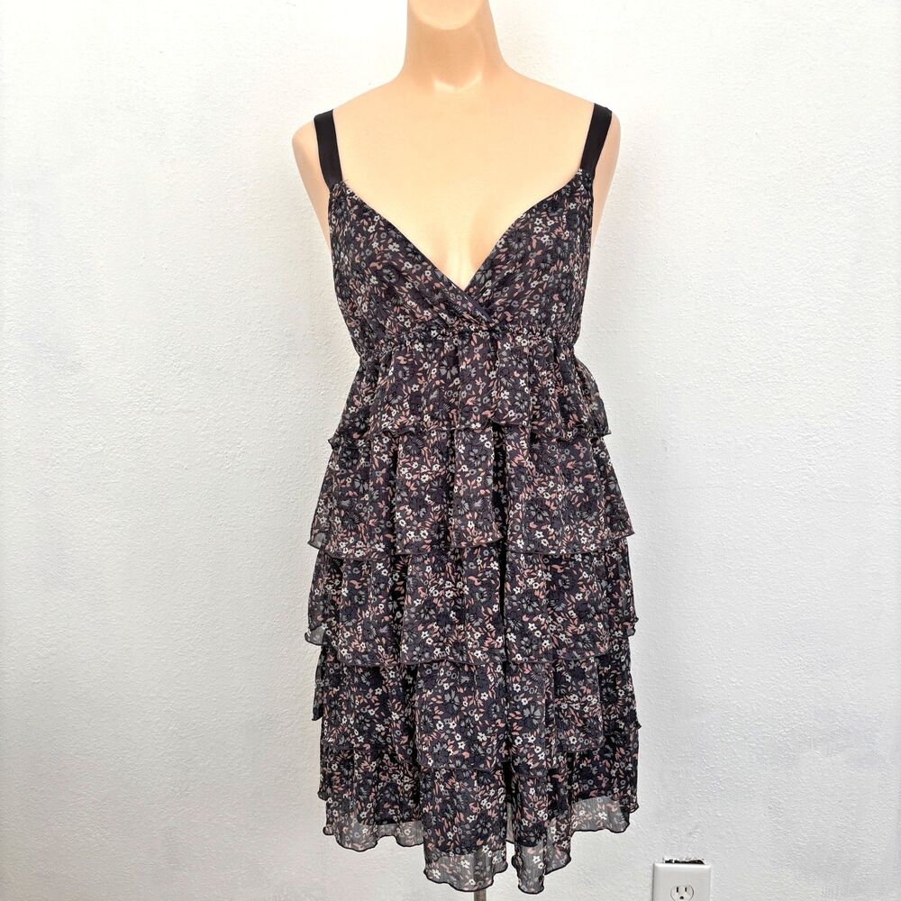 Old Navy Tiered Fairy Grunge Babydoll Dress Small Whimsigoth Ruffle Cottage